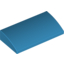 Набор LEGO Slope Curved 2 x 4 x 2/3 [Bottom Tubes], Dark Azure