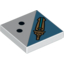 Набор LEGO Tile 2 x 2 with 2 Black Dots and Sword Print, Белый