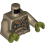 Набор LEGO Torso SW Elaborate Golden Geonosian Armor Print / Dark Tan Arms / Olive Green Hands, Dark Tan