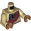 Набор LEGO Torso Shirt with Indian Beaded Armor, Dark Red Wrap and Blue Necklace Print / Tan Arms / Medium Dark Flesh Hands, Tan