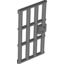Набор LEGO Door 1 x 4 x 6 Barred with Stud Handle, Pearl Dark Gray