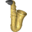 Набор LEGO Minifig Saxophone with Black Mouthpiece Print, Pearl Gold