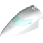 Набор LEGO Aircraft Fuselage Curved Forward 8 x 16 x 5 with Trans-Light Blue Glass, Белый