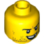 Набор LEGO Minifig Head Dual Sided Stubble and Missing Tooth Print [Hollow Stud], Желтый