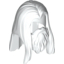 Набор LEGO Minifig Hair Long Straight with Centre Part and Beard, Белый