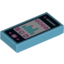 Набор LEGO Tile 1 x 2 with Smartphone with Phone, Mail, Speech Bubble, Star, Flower, Note, Play Button and Sound Level Print, Medium Azure