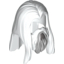 Набор LEGO Minifig Hair Long Straight with Centre Part and Light and Dark Bluish Gray Beard Print, Белый