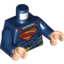 Набор LEGO Torso Shirt with Muscles, Red and Yellow Superman Logo and Gold Oval Belt Buckle Print / Dark Blue Arms / Light Flesh Hands, Темно-синий