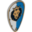 Набор LEGO Minifig Shield - Ovoid with Lion Head on White and Blue Print, Светлый сине-серый