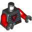 Набор LEGO Torso Dragon Knight Scale Mail with Reddish Brown Belt Print / Red Arms / Black Hands, Черный