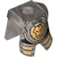 Набор LEGO Minifig Breastplate - Leg Protection and Lion Head Print, Flat Silver