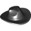 Набор LEGO Minifig Hat, Very Wide Brim, Outback Style (Fedora), Черный
