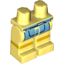 Набор LEGO Legs and Hips with Bright Light Blue Apron and Yellow Stripe Print, Bright Light Yellow