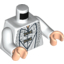 Набор LEGO Torso Robe with Ornate Silver Fabric and Gold Clasps Print [Saruman] / White Arms / Light Flesh Hands, Белый