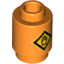 Набор LEGO Brick Round 1 x 1 Open Stud with Oxidising Agent Warning Sign Print [col11-10], Оранжевый