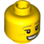 Набор LEGO Minifig Head Female Open Smiling Mouth, Freckles Print [Hollow Stud], Желтый