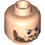 Набор LEGO Minifig Head Beard Reddish Brown, Furrowed Brow Print [Hollow Stud], Light Flesh