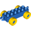 Набор LEGO Duplo Car Base 2 x 6 with Yellow Wheels with Fake Bolts and Open Hitch End, Голубой
