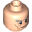 Набор LEGO Minifig Head Dual Sided Gandalf Thick Gray Eyebrows, Smile / Angry Print [Hollow Stud], Light Flesh