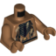 Набор LEGO Torso Bare Chest with Beaded Necklace and Feathers and Dirt Patches Print / Medium Dark Flesh Arms / Medium Dark Flesh Hands, Medium Dark Flesh
