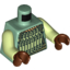 Набор LEGO Torso LotR Armor with Gold and Light Green Scales Print / Yellowish Green Arms / Reddish Brown Hands, Sand Green