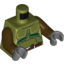 Набор LEGO Torso SW Armor with White and Reddish Brown Belt and Dark Green Markings Print / Dark Brown Arms / Dark Bluish Gray Hands, Оливковый