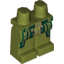 Набор LEGO Legs and Hips with Dark Green Asian Robe with Gold Stitchery Print, Оливковый