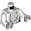 Набор LEGO Torso SW Jedi Robe, Female with Gold Markings Print / White Arms / Light Bluish Gray Hands, Белый