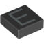 Набор LEGO Tile 1 x 1 with letter Capital E Print, Черный