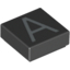 Набор LEGO Tile 1 x 1 with letter Capital A Print, Черный