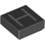 Набор LEGO Tile 1 x 1 with letter Capital H Print, Черный
