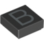 Набор LEGO Tile 1 x 1 with letter Capital B Print, Черный