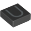 Набор LEGO Tile 1 x 1 with letter Capital U Print, Черный