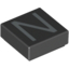 Набор LEGO Tile 1 x 1 with letter Capital N Print, Черный