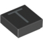 Набор LEGO Tile 1 x 1 with letter Capital T Print, Черный