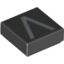 Набор LEGO Tile 1 x 1 with letter Capital V Print, Черный