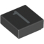 Набор LEGO Tile 1 x 1 with Silver Number 1 Print, Черный