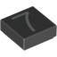 Набор LEGO Tile 1 x 1 with Silver Number 7 Print, Черный