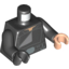 Набор LEGO Torso SW Jedi Robe, Black Belt with Silver Accessories and Dark Bluish Gray Accent Print / Black Arms / Light Flesh Hand Left / Black Hand Right, Черный