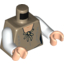 Набор LEGO Torso SW Female Dark Tan Robe with Light Tan Tie and Dark Bluish Gray Stitching (both sides) Print (Leia) / White Arms / Light Flesh Hands, Dark Tan