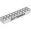 Набор LEGO Brick 2 x 10 with Black 'SEPTEMBER' and 'OCTOBER' Print on opposite sides, Белый
