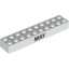 Набор LEGO Brick 2 x 10 with Black 'MAY' and 'JUNE' Print on opposite sides, Белый