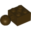 Набор LEGO Technic Brick Modified 2 x 2 with Ball and Axle Hole, with 6 Holes in Ball, Темно-коричневый