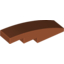 Набор LEGO Slope Curved 4 x 1 No Studs [Stud Holder with Symmetric Ridges], Темно-оранжевый