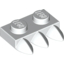 Набор LEGO Plate Special 1 x 2 with Three Teeth [Tri-Tooth], Белый