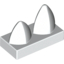 Набор LEGO Plate 1 x 2 Special with Two Vertical Teeth, Белый