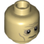 Набор LEGO Minifig Head Dual Sided Wrinkles and Sunken Eyes Worried / Angry Print [Wormtongue] [Hollow Stud], Tan