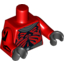 Набор LEGO Torso SW Darth Maul Chest with Gray and Silver Collar and Belt Print / Printed Red Arms / Black Hands, Красный