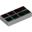 Набор LEGO Tile 1 x 2 with Red '01 28 1958', Green '10 26 1985', Black 'DESTINATION TIME' and 'PRESENT TIME' Print, Светлый сине-серый