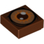 Набор LEGO Tile 1 x 1 with Dark Tan and Orange Ent Eye Print [10237], Красно-коричневый